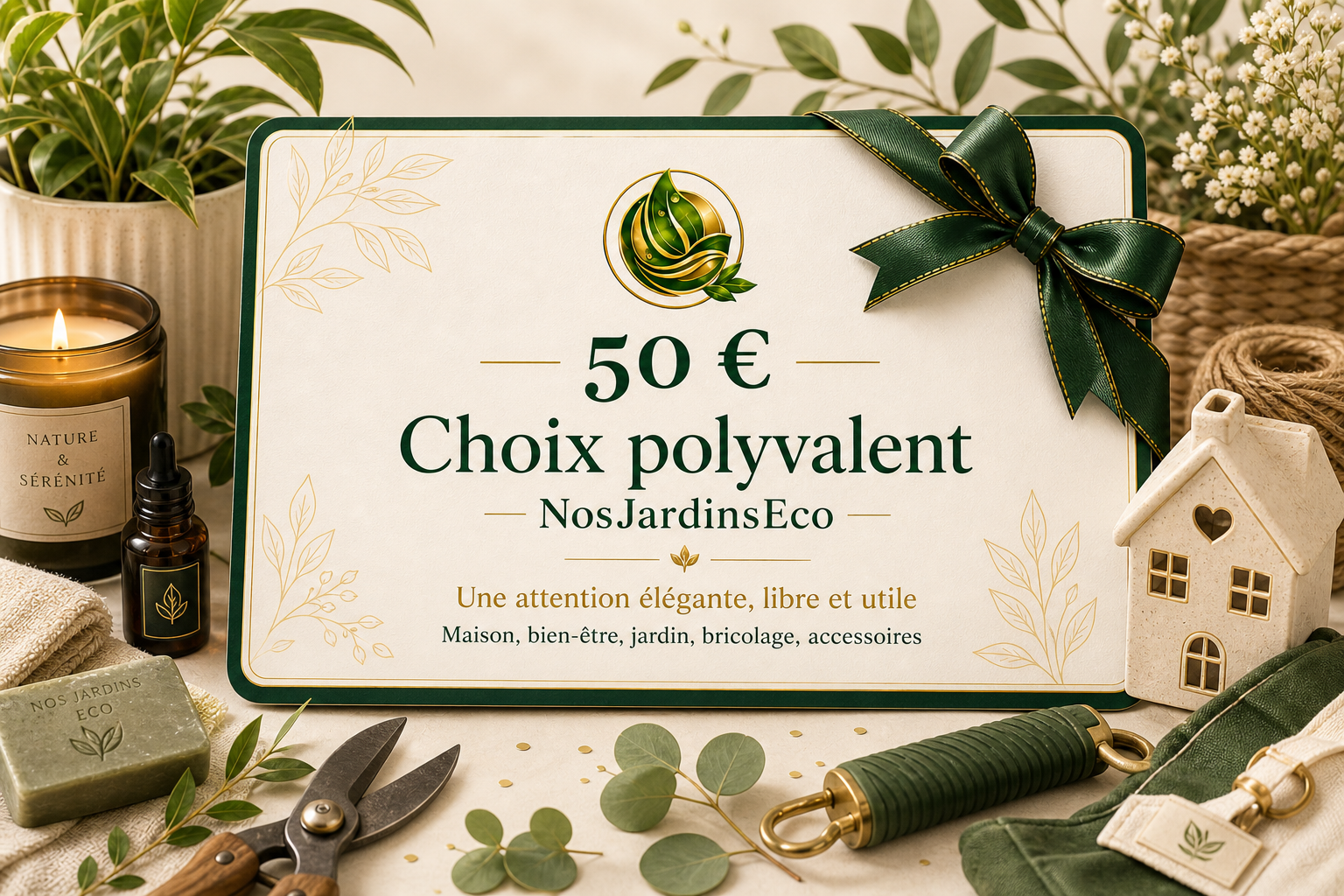 Carte cadeau NosJardinsEco 50 euros