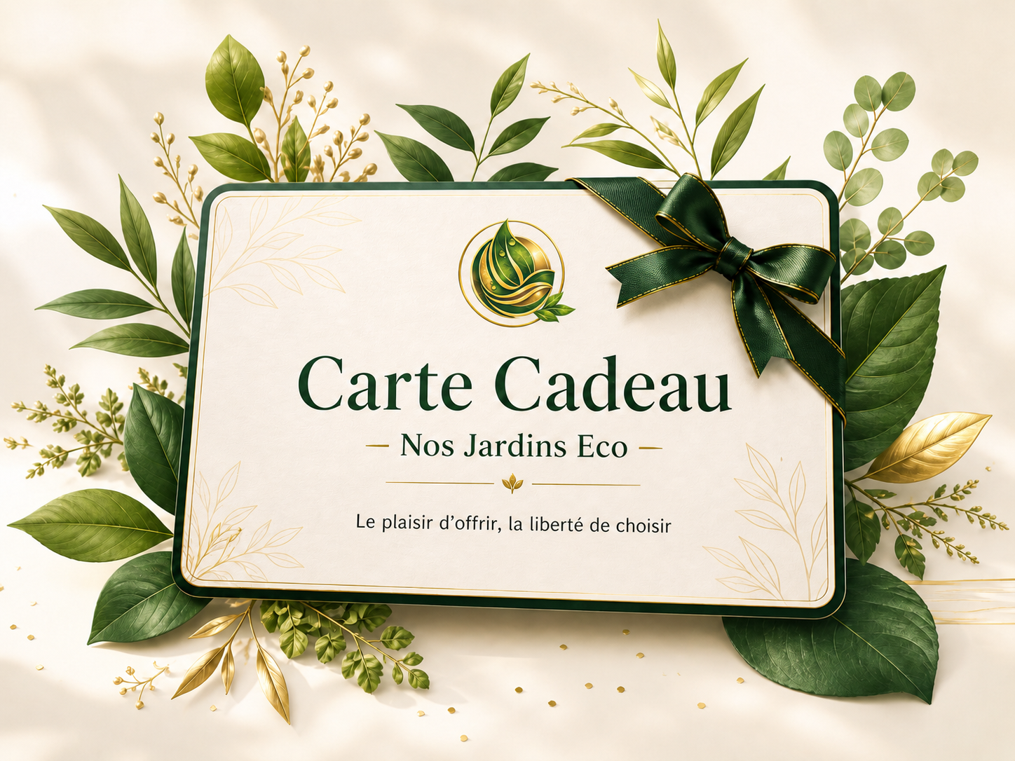 Carte cadeau NosJardinsEco à personnaliser